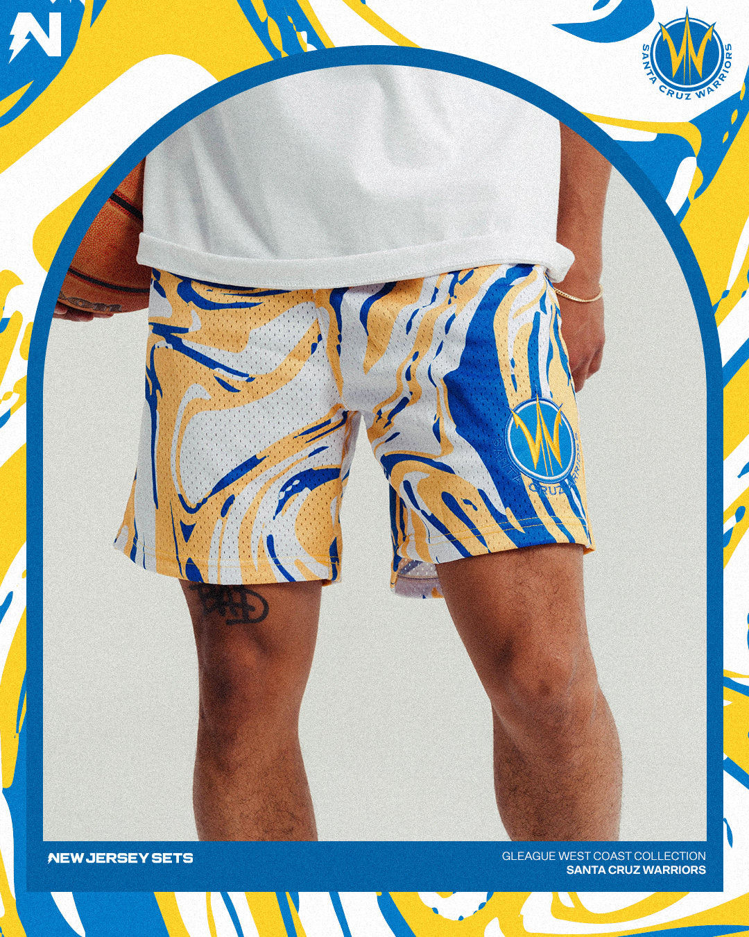 Santa Cruz Warriors x NJS Mesh Shorts