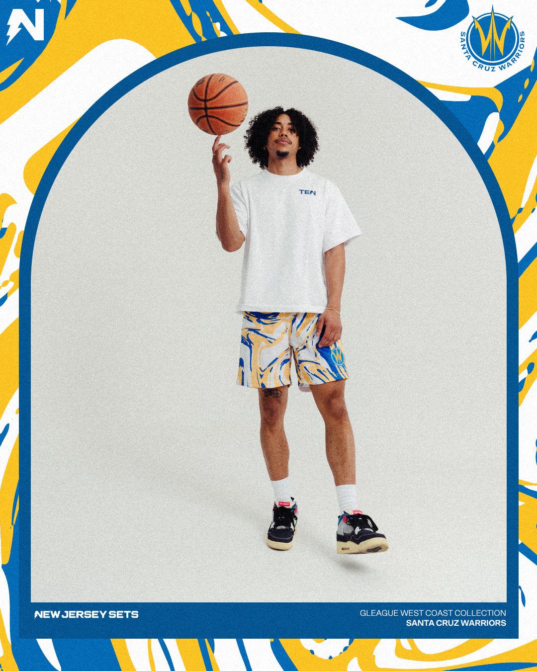 Santa Cruz Warriors x NJS Mesh Shorts