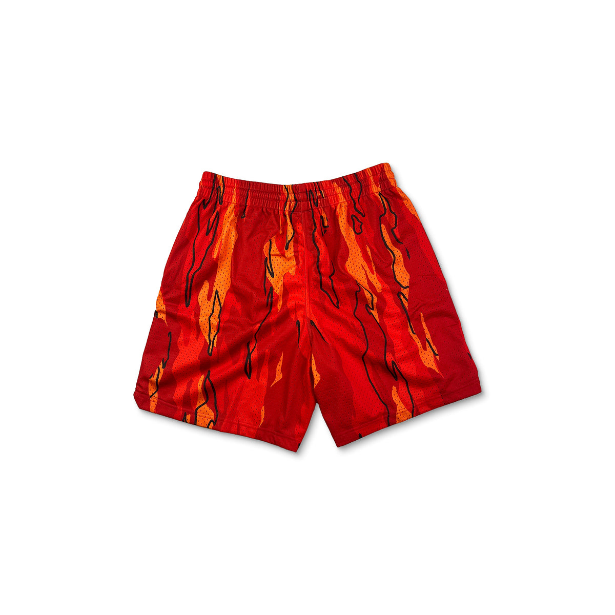 Camo Basketball Shorts - Red Flame