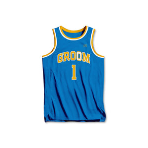 Customizable "Bruin" Groomsmen Basketball Jersey - Blue
