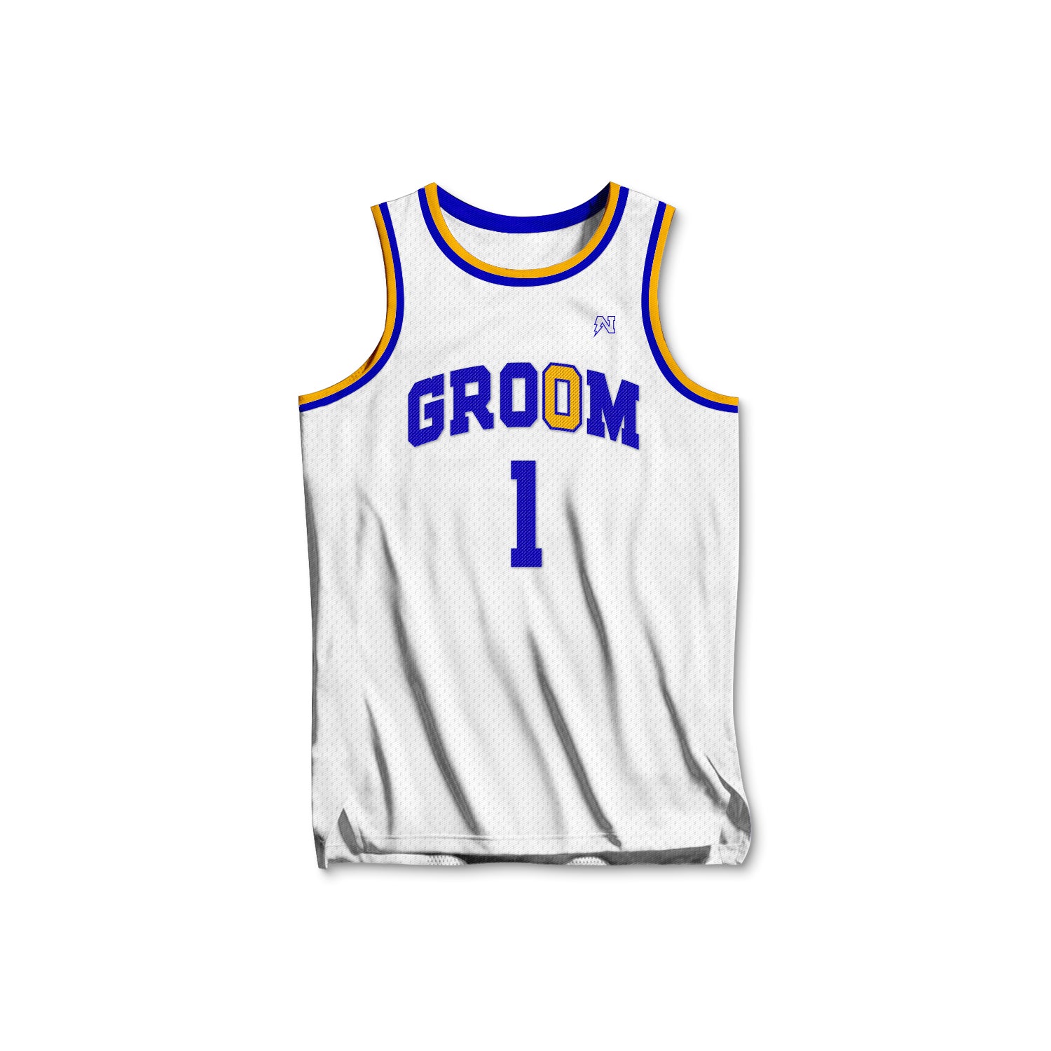 Customizable "Bruin" Groomsmen Basketball Jersey - White