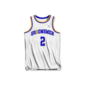 Customizable "Bruin" Groomsmen Basketball Jersey - White