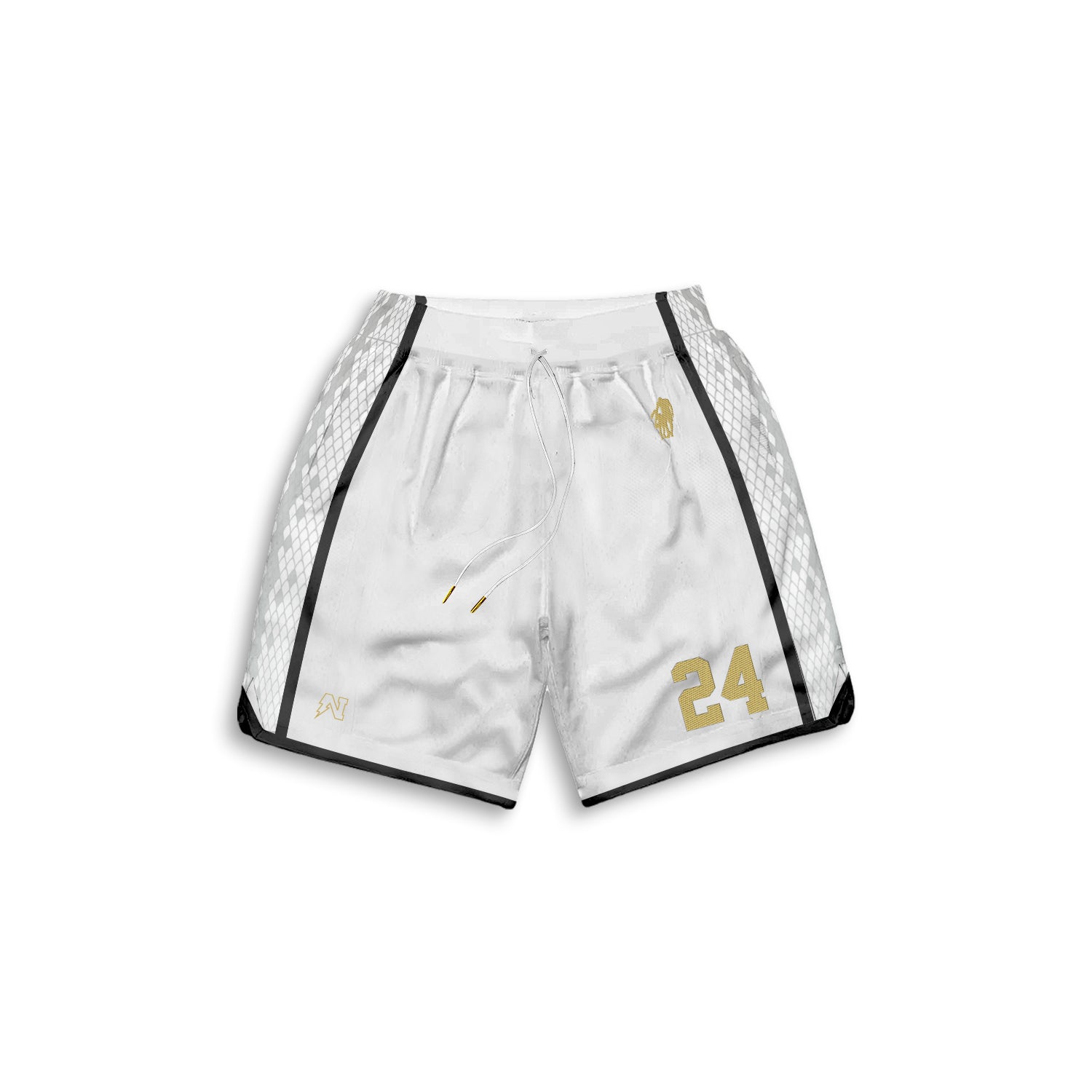 Customizable "Girl Dad" Basketball Shorts - White